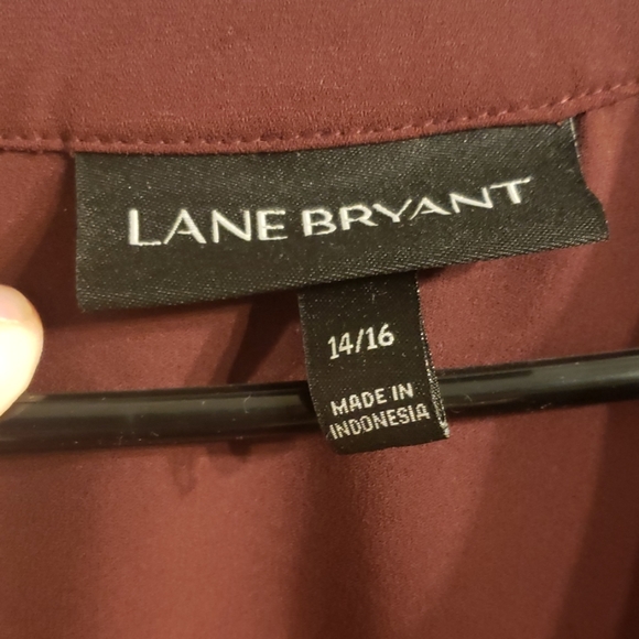 Lane Bryant Burgundy Blouse - Picture 3 of 3